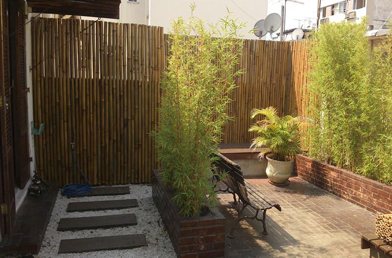 Cerca de bambu em jardim estilo Japonês – Cobertura - Rua São Salvador